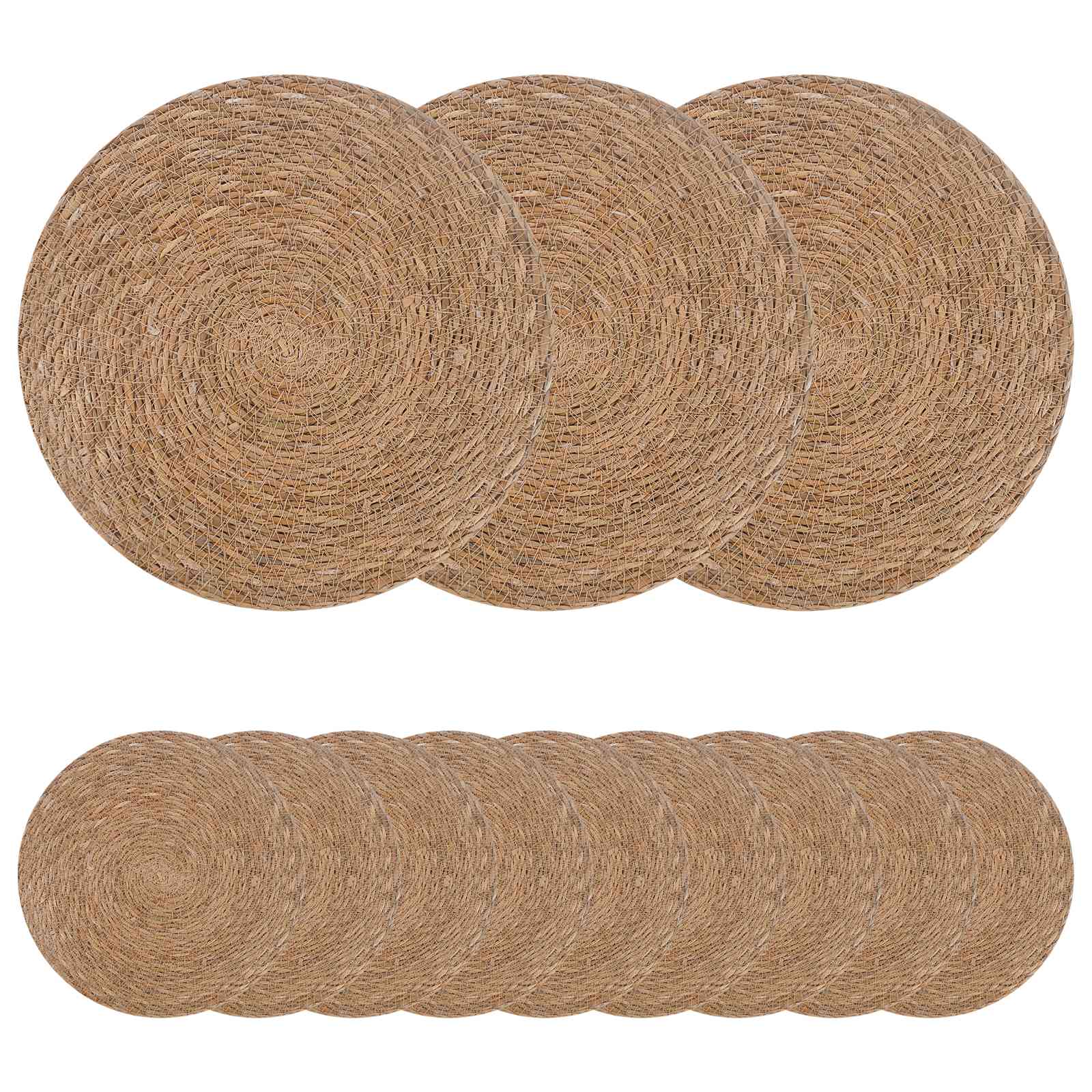 Tovagliette in erba di mare 12 pz Naturale 100% Erba marina