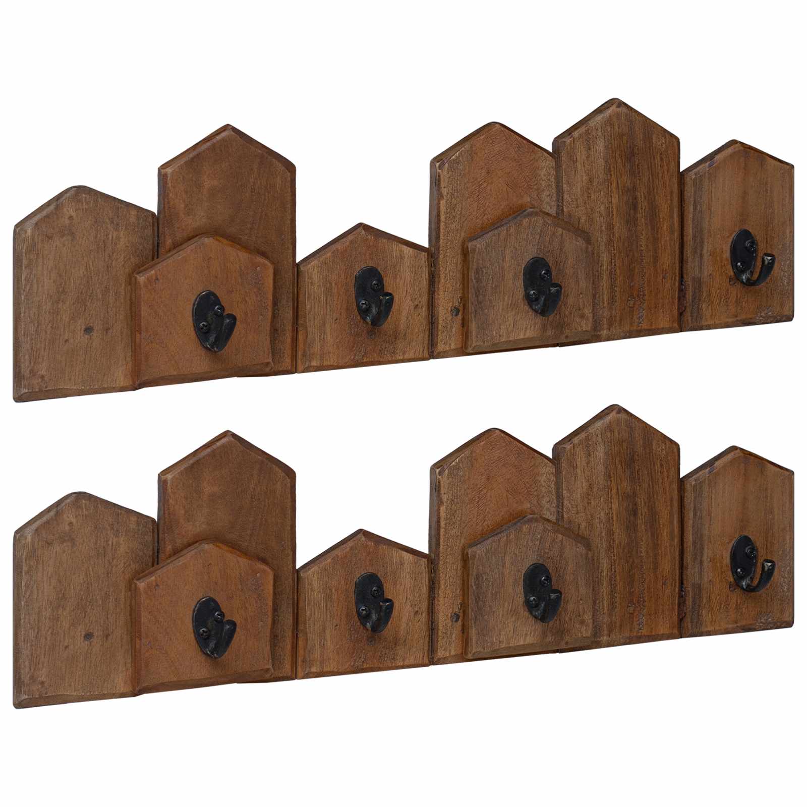 Gruccia Marrone 48 x 8 x 15 cm Legno di Mogano Massello