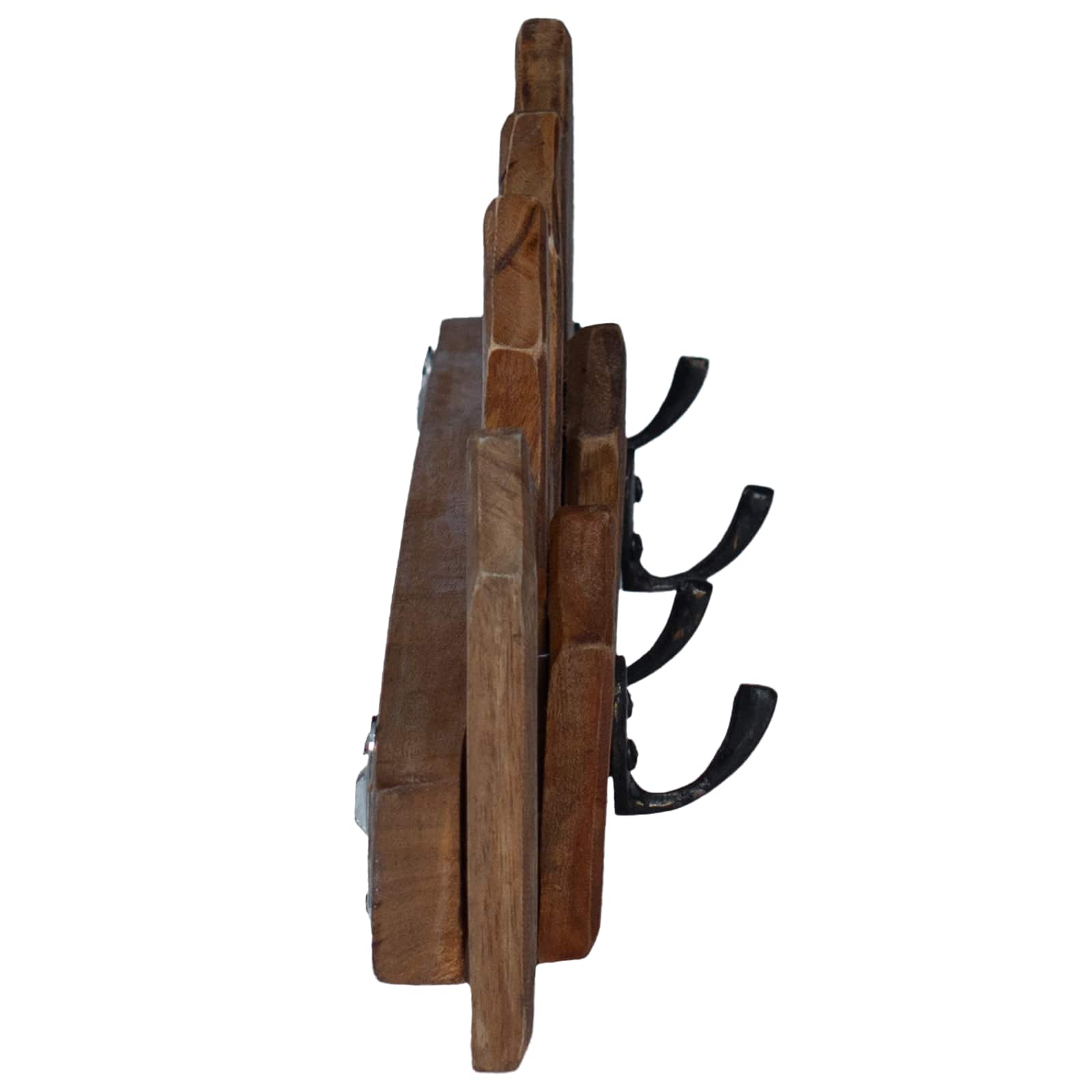 Gruccia Marrone 48 x 8 x 15 cm Legno di Mogano Massello