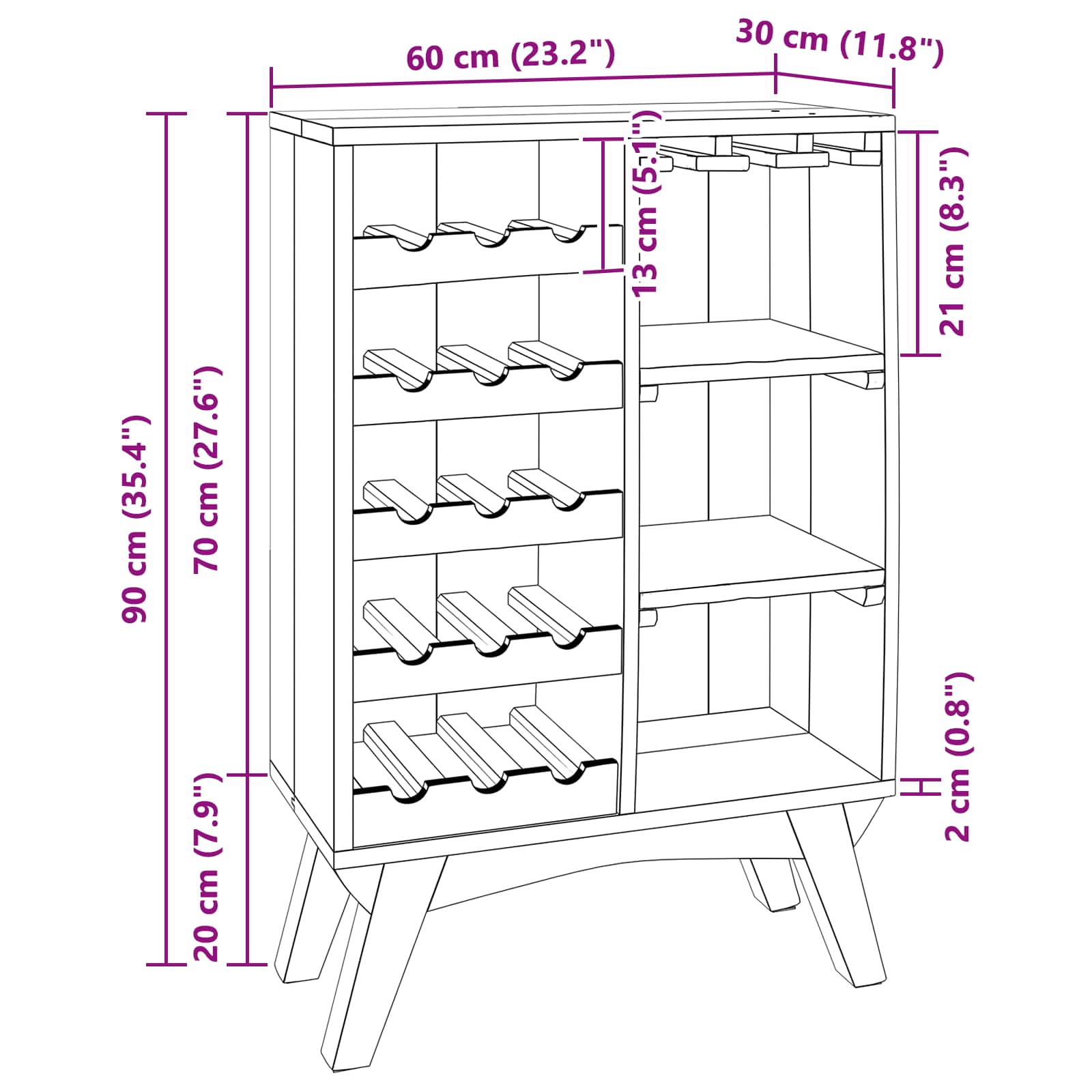 Scaffale Marrone 60 x 30 x 90 cm Legno Recuperato Massello