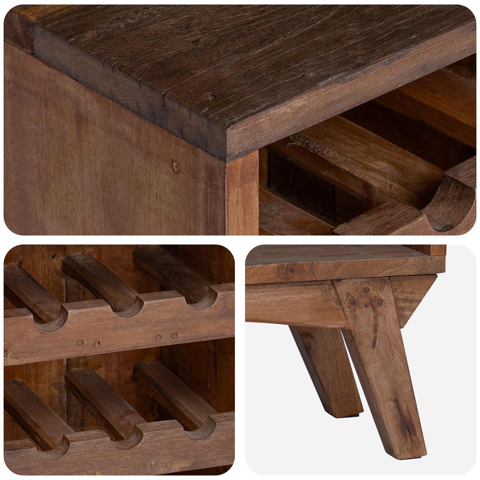 Scaffale Marrone 60 x 30 x 90 cm Legno Recuperato Massello