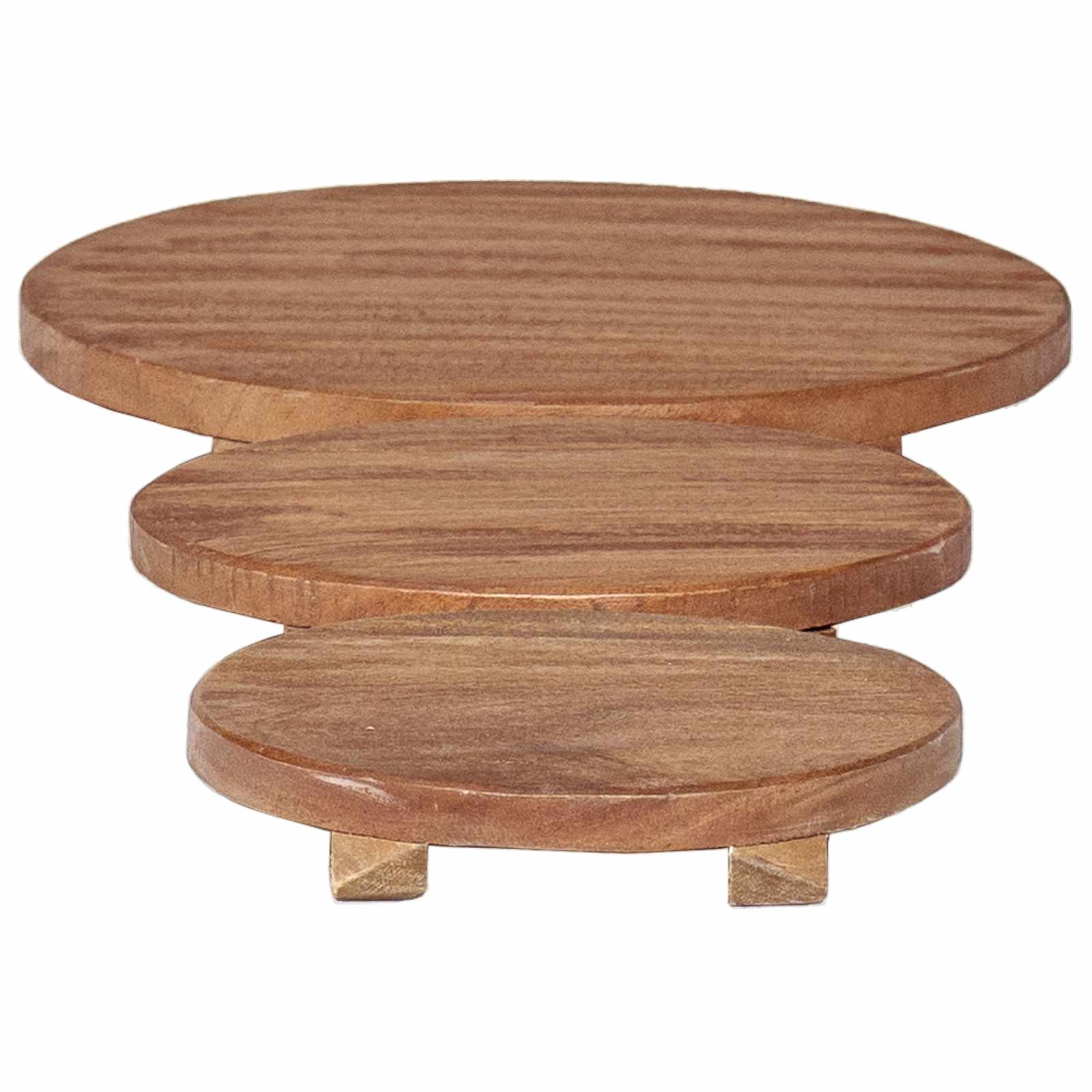 Sgabello per Piante 3 pz Naturale 29 x 29 x 3,5 cm