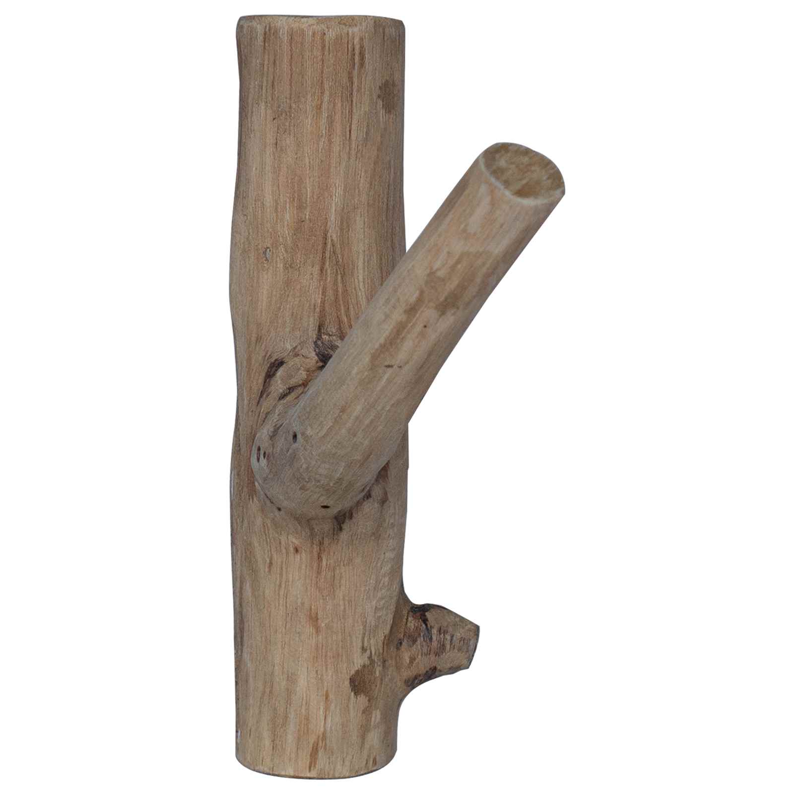 Gancio Marrone 4 x 4 x 14 cm Legno Recuperato Massello