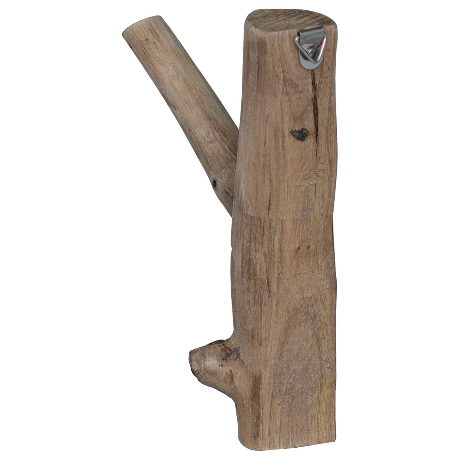 Gancio Marrone 4 x 4 x 14 cm Legno Recuperato Massello