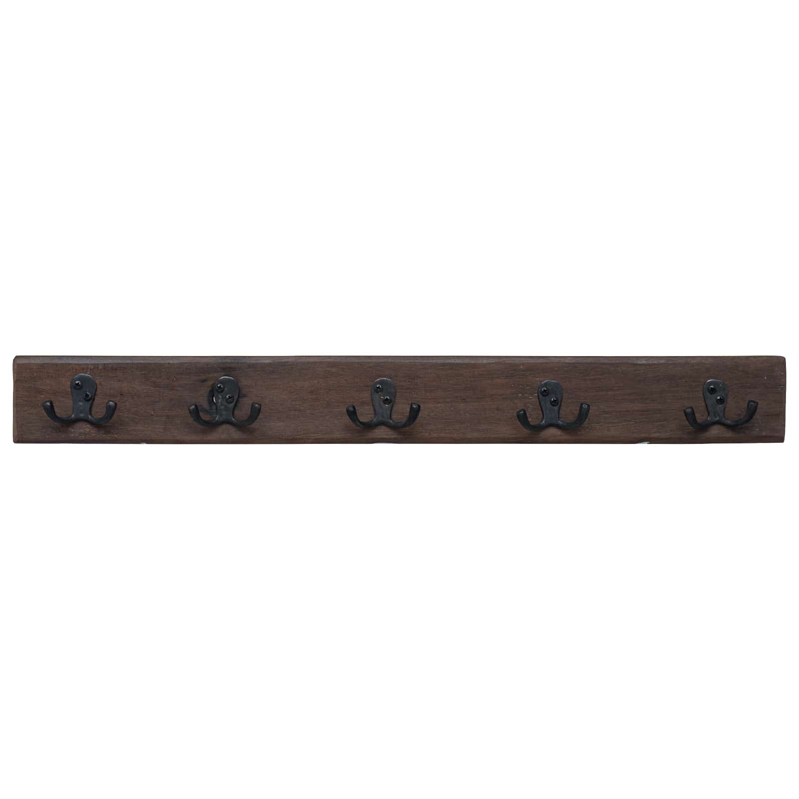 Gruccia Marrone 60 x 7 x 8 cm Legno Recuperato Massello