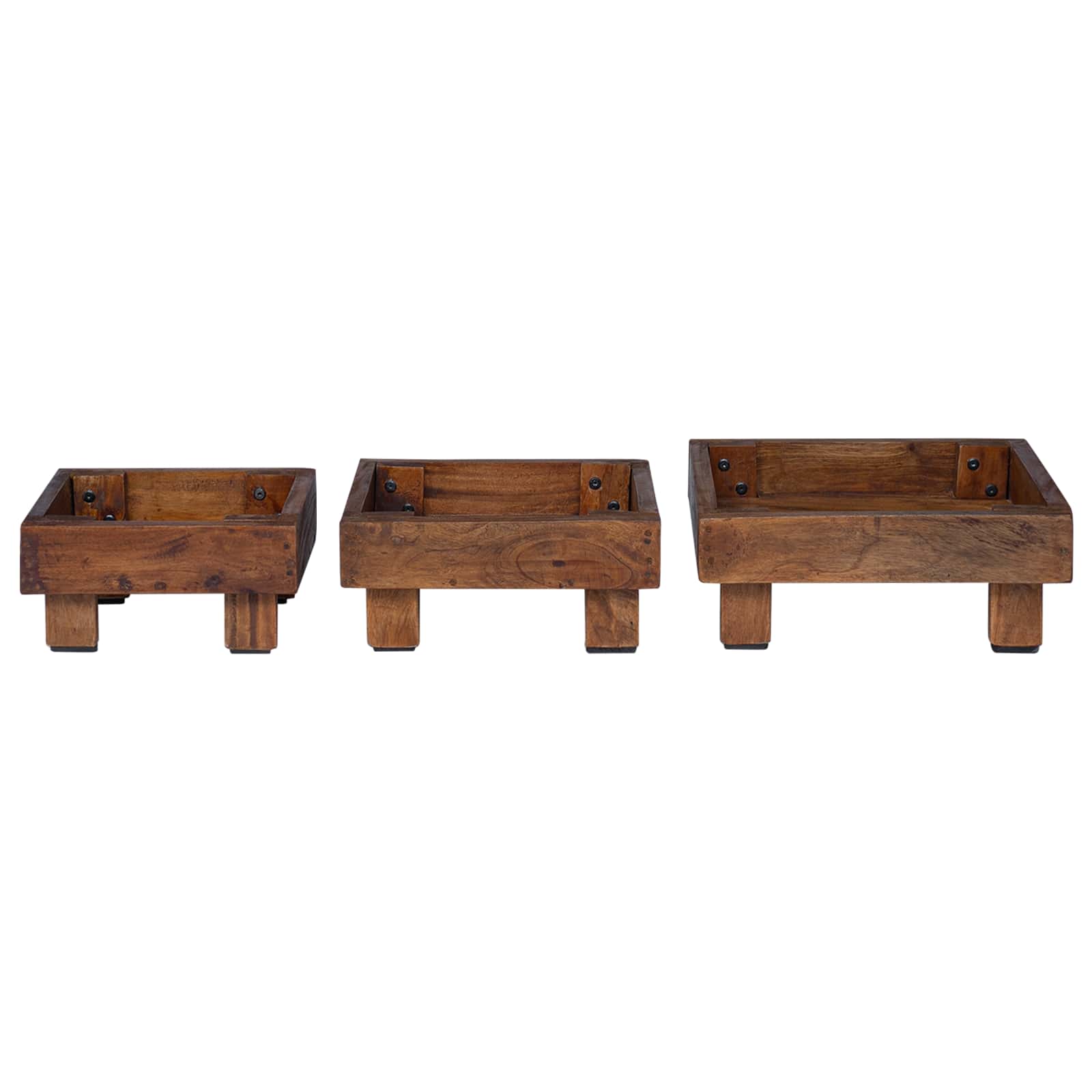 Supporto per piante 3 pz Marrone 35 x 35 x 12 cm