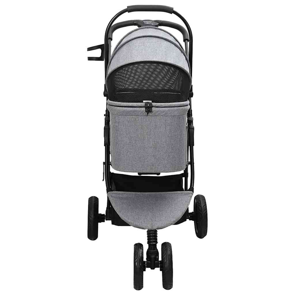 Passeggino pieghevole per animali Grigio 78 x 54 x 101 cm