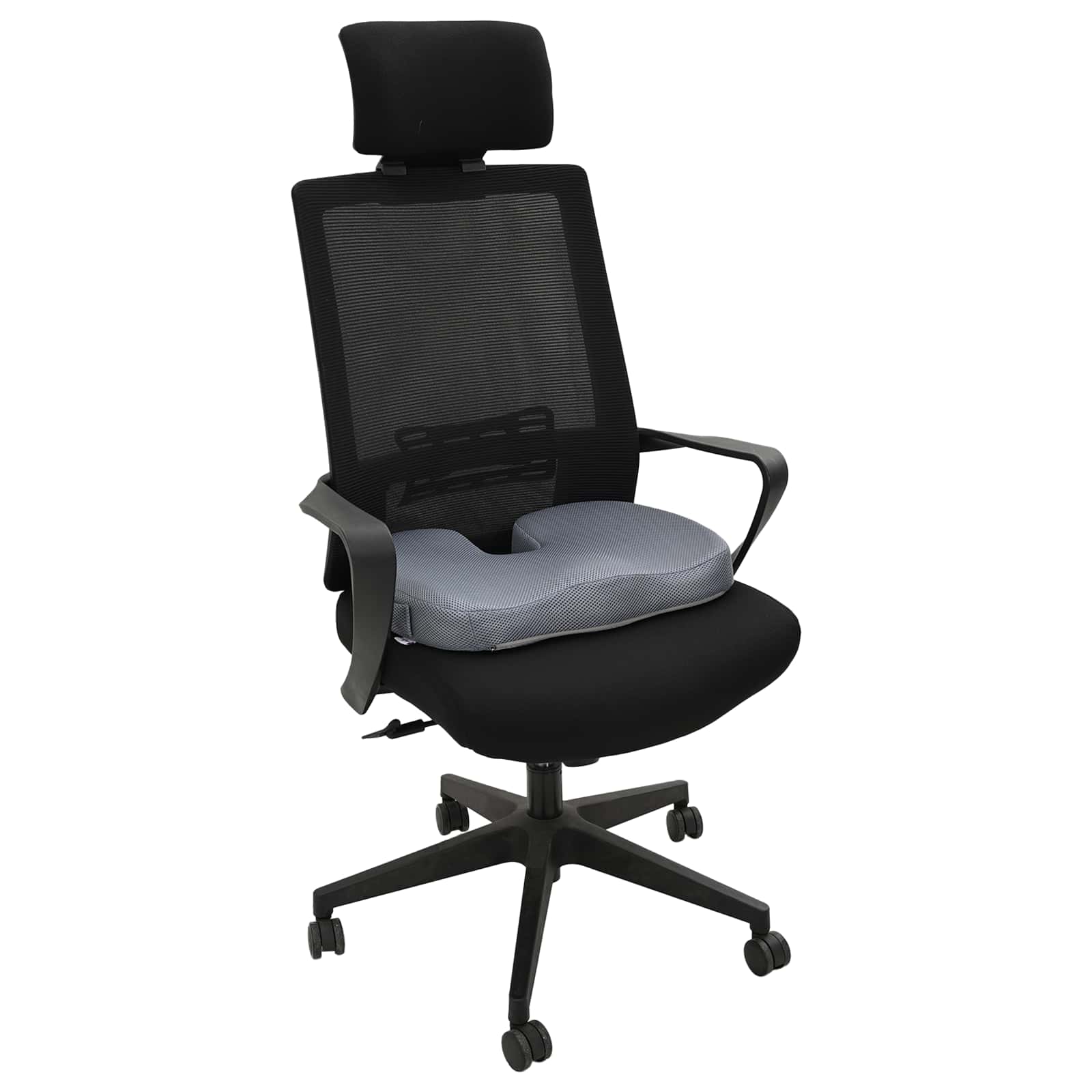 Cuscino per la seduta Schiuma Memory Grigio 47 x 37 x 8 cm