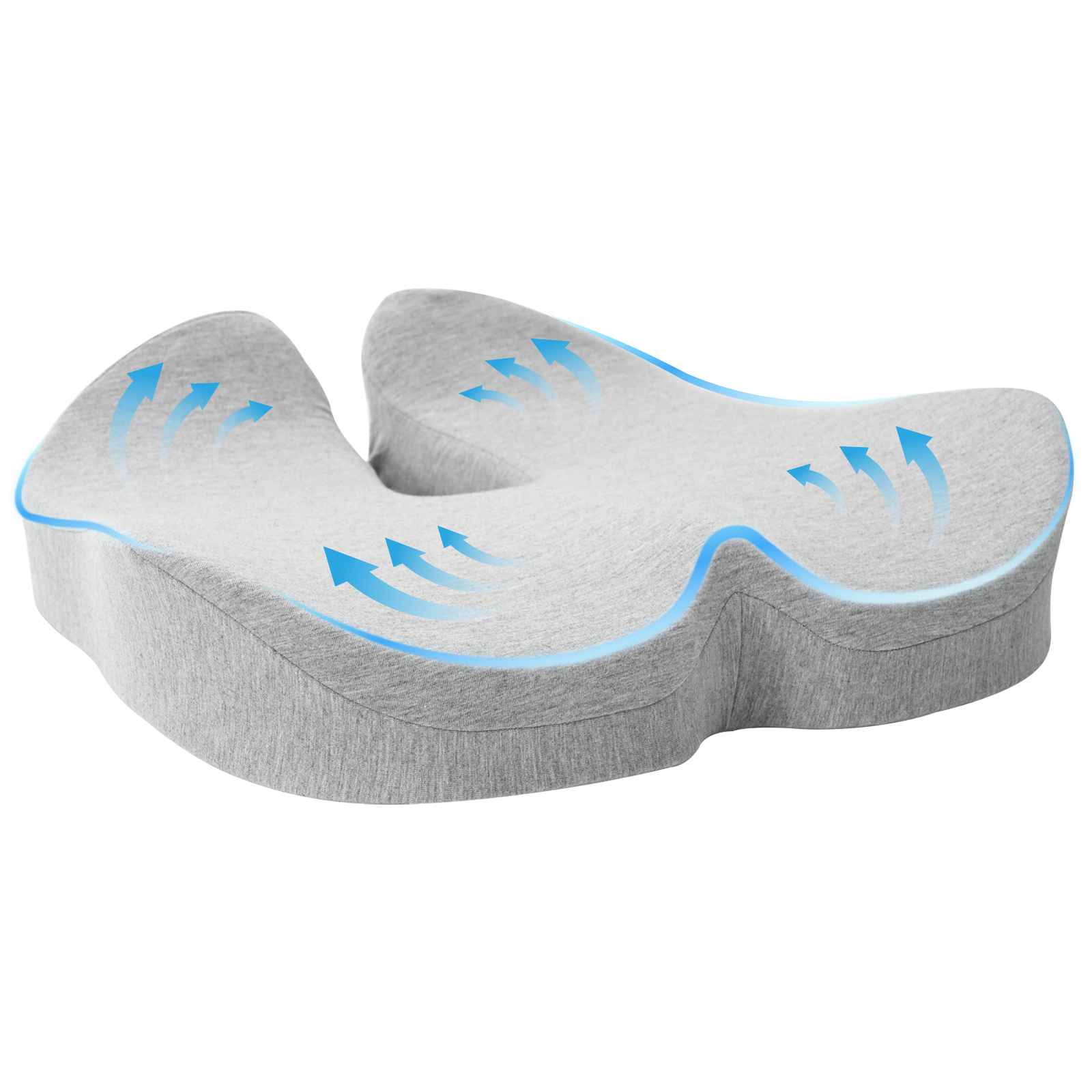 Cuscino per la seduta Schiuma Memory Grigio Chiaro