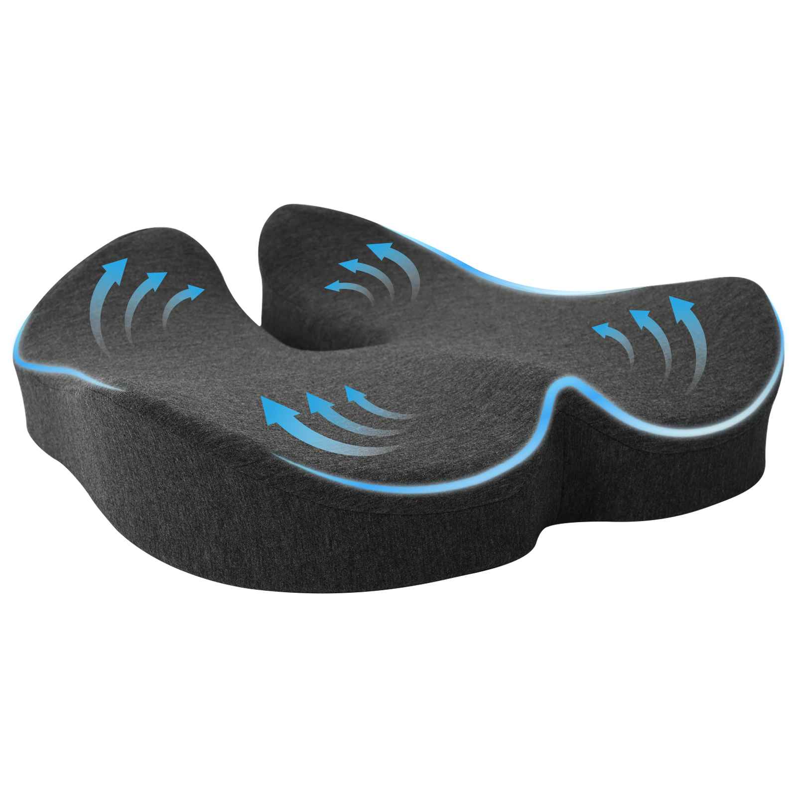 Cuscino per la seduta Schiuma Memory Grigio Scuro