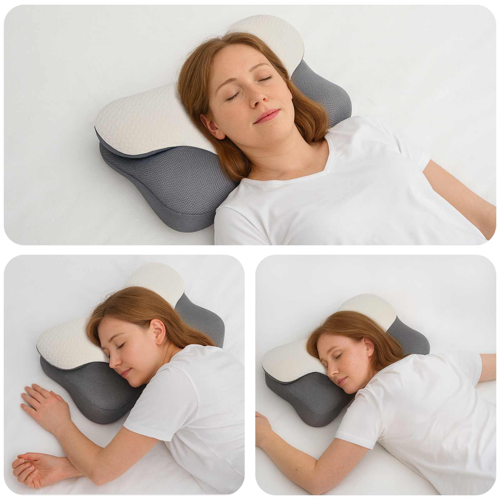 Cuscino cervicale Bianco Schiuma Memory 57 x 36 x 13 cm