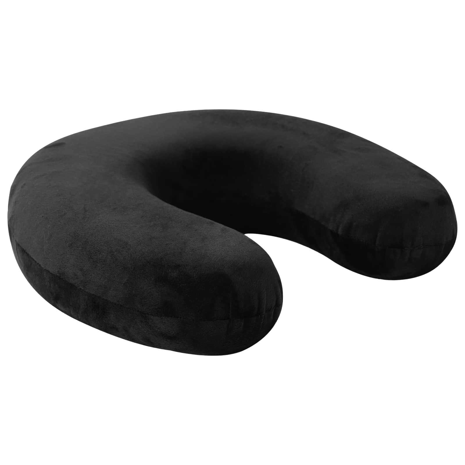 Cuscino da viaggio per il collo Nero Schiuma Memory