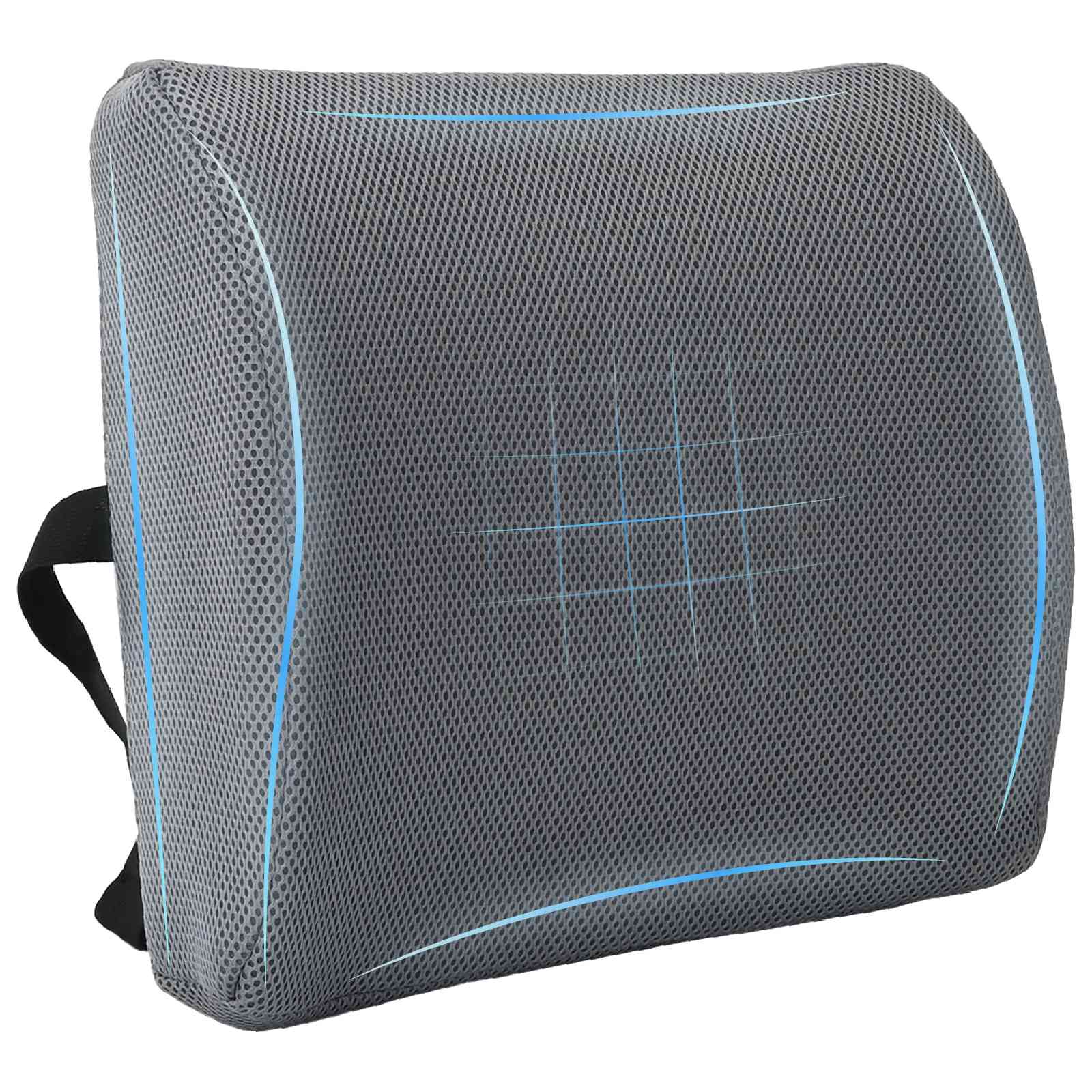 Cuscino lombare Grigio Schiuma Memory 36 x 30 x 12 cm