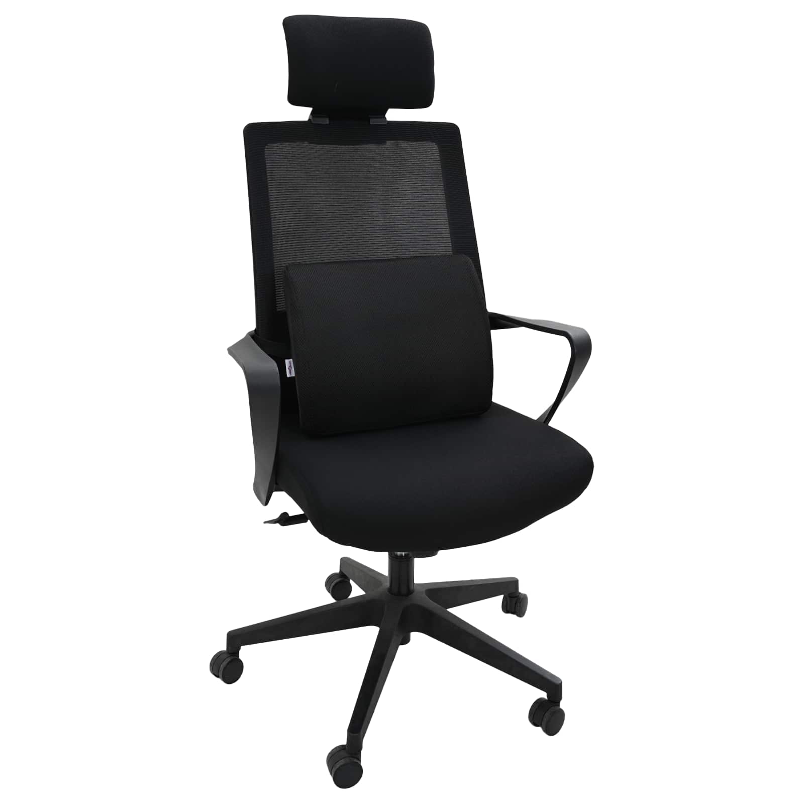 Cuscino lombare Nero Schiuma Memory 35,5 x 30 x 12 cm