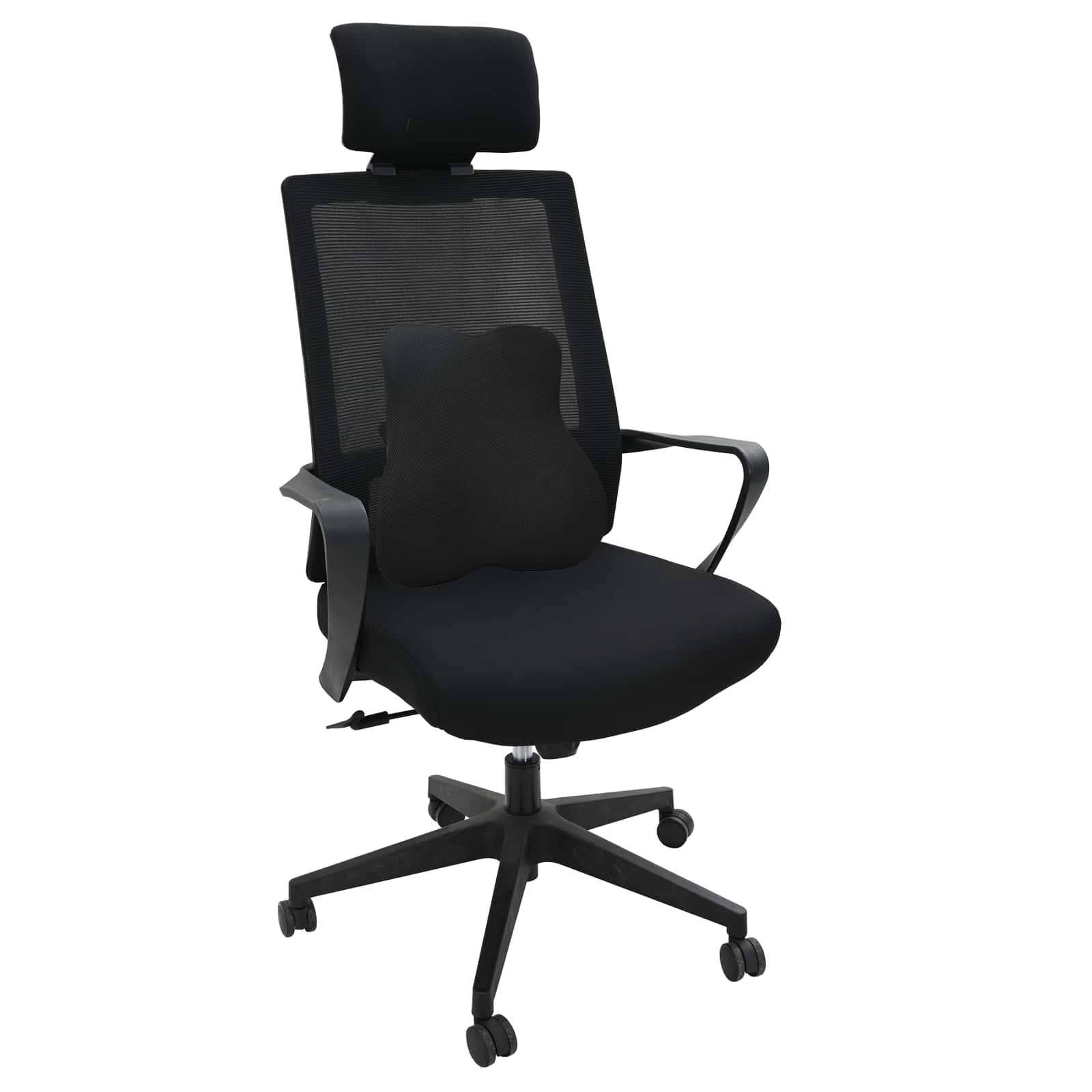 Cuscino lombare Nero Schiuma Memory 40 x 40 x 11 cm