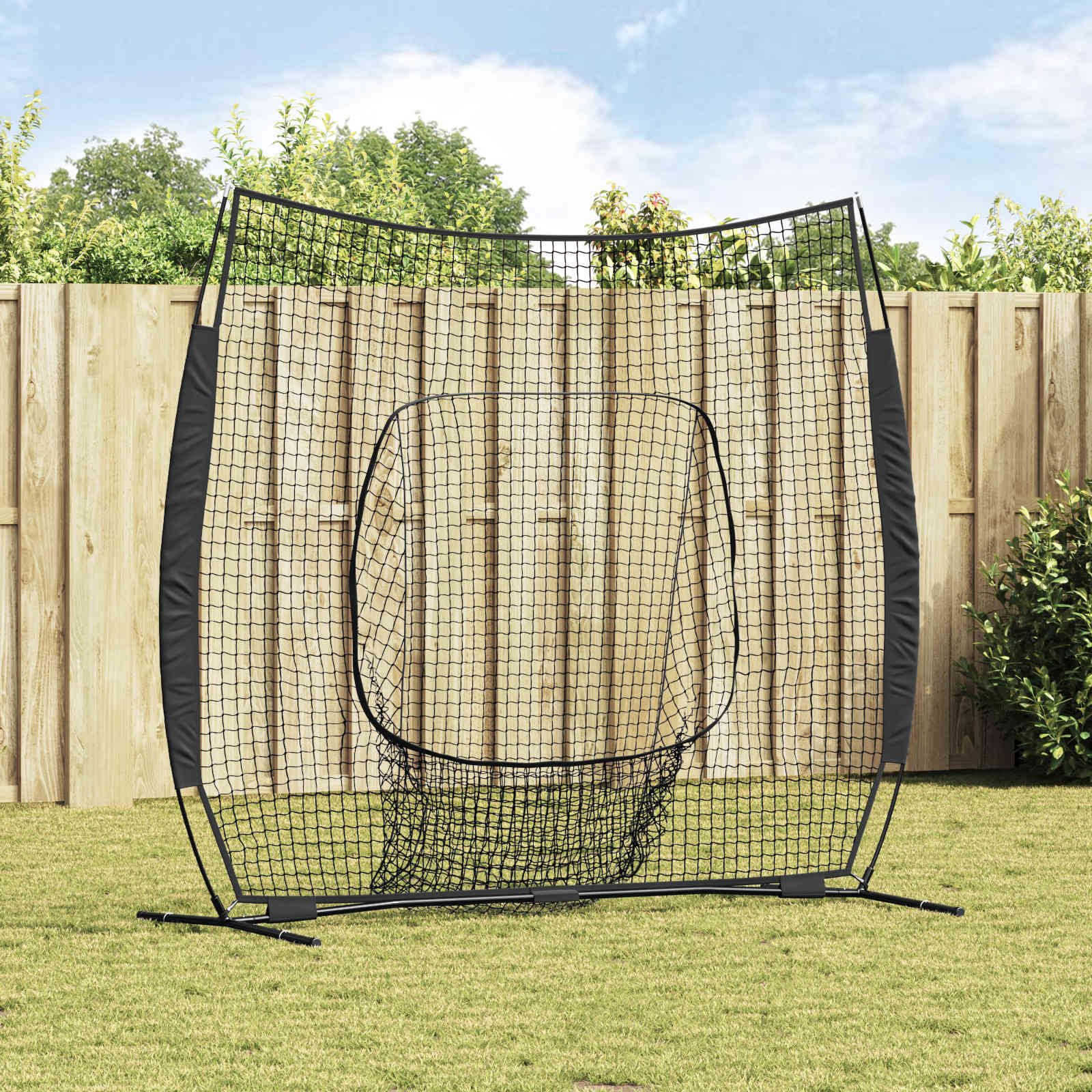 Rete da pratica per baseball Nero 250 x 106 x 209 cm Poliestere