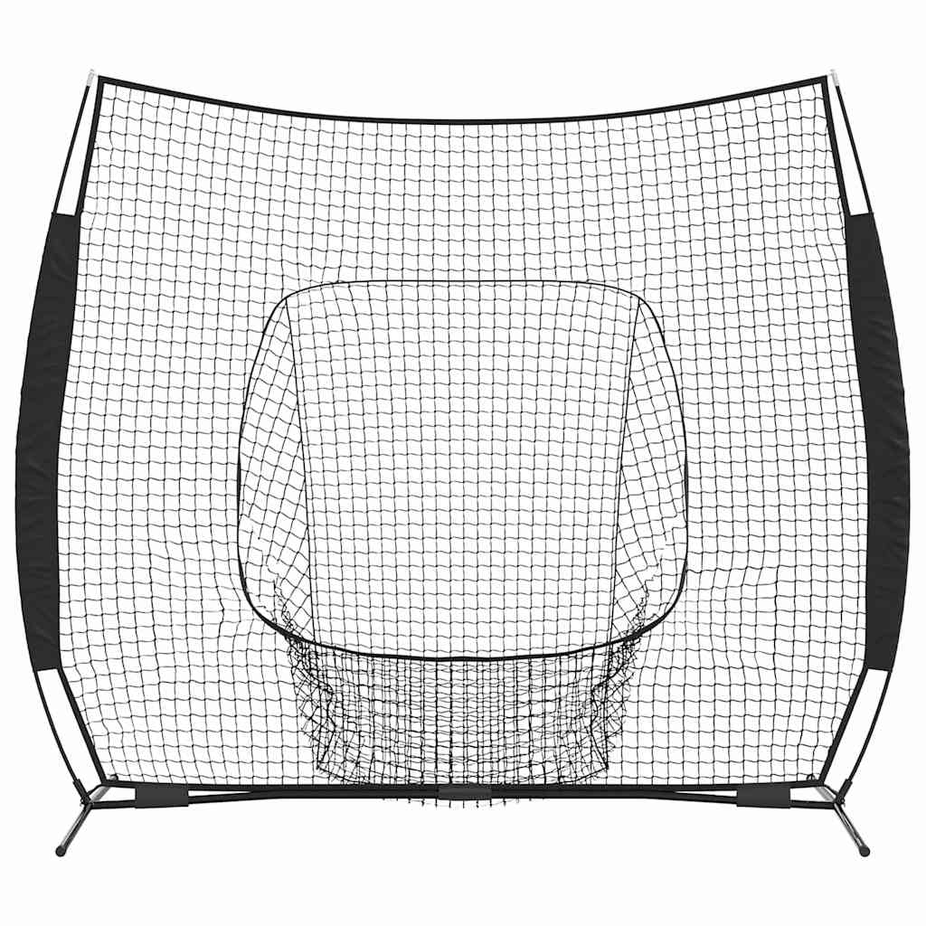 Rete da pratica per baseball Nero 250 x 106 x 209 cm Poliestere
