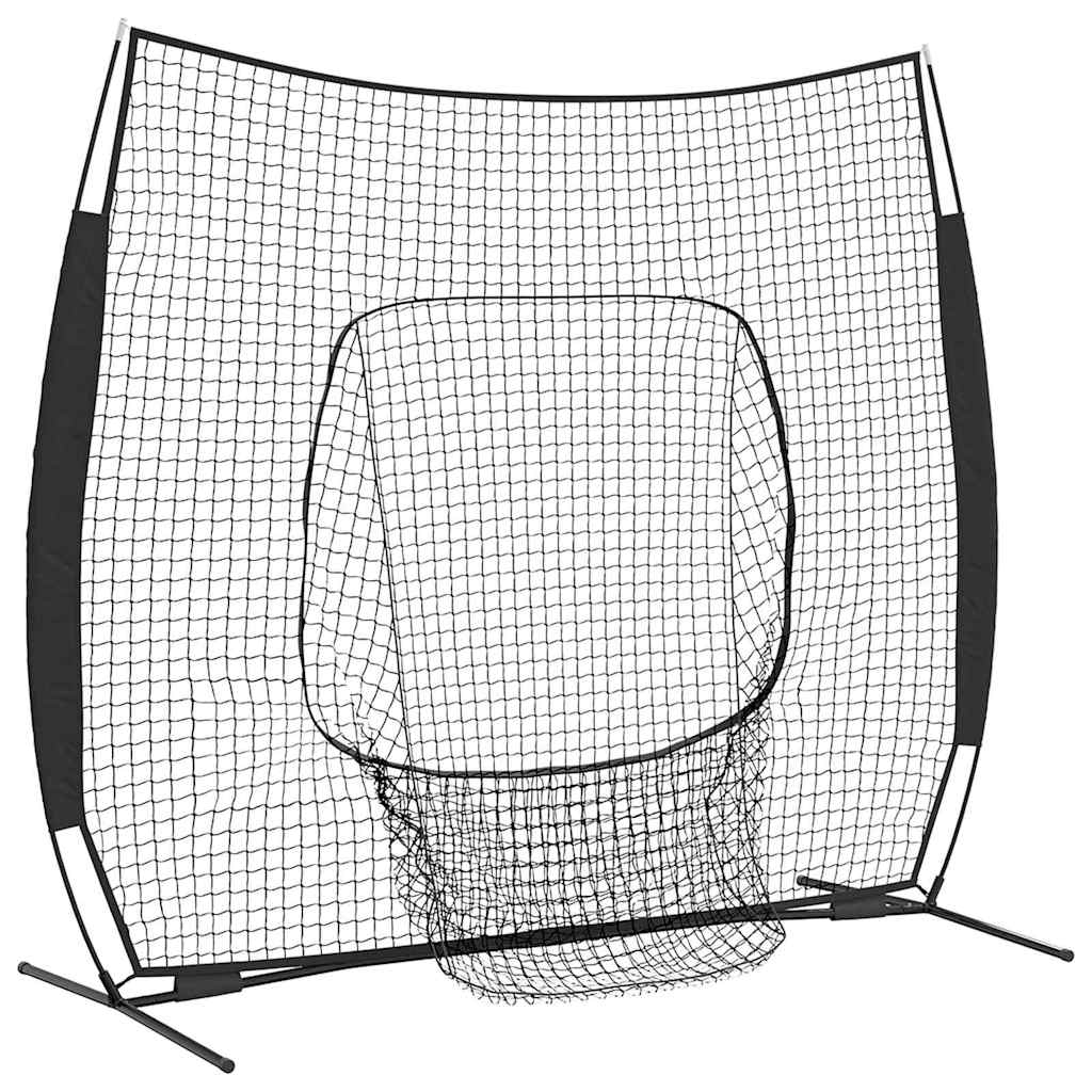 Rete da pratica per baseball Nero 250 x 106 x 209 cm Poliestere