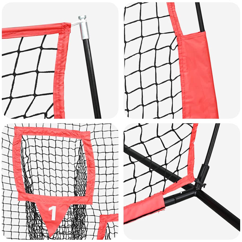 Rete da pratica per baseball Nero 214,5 x 89,5 x 181 cm