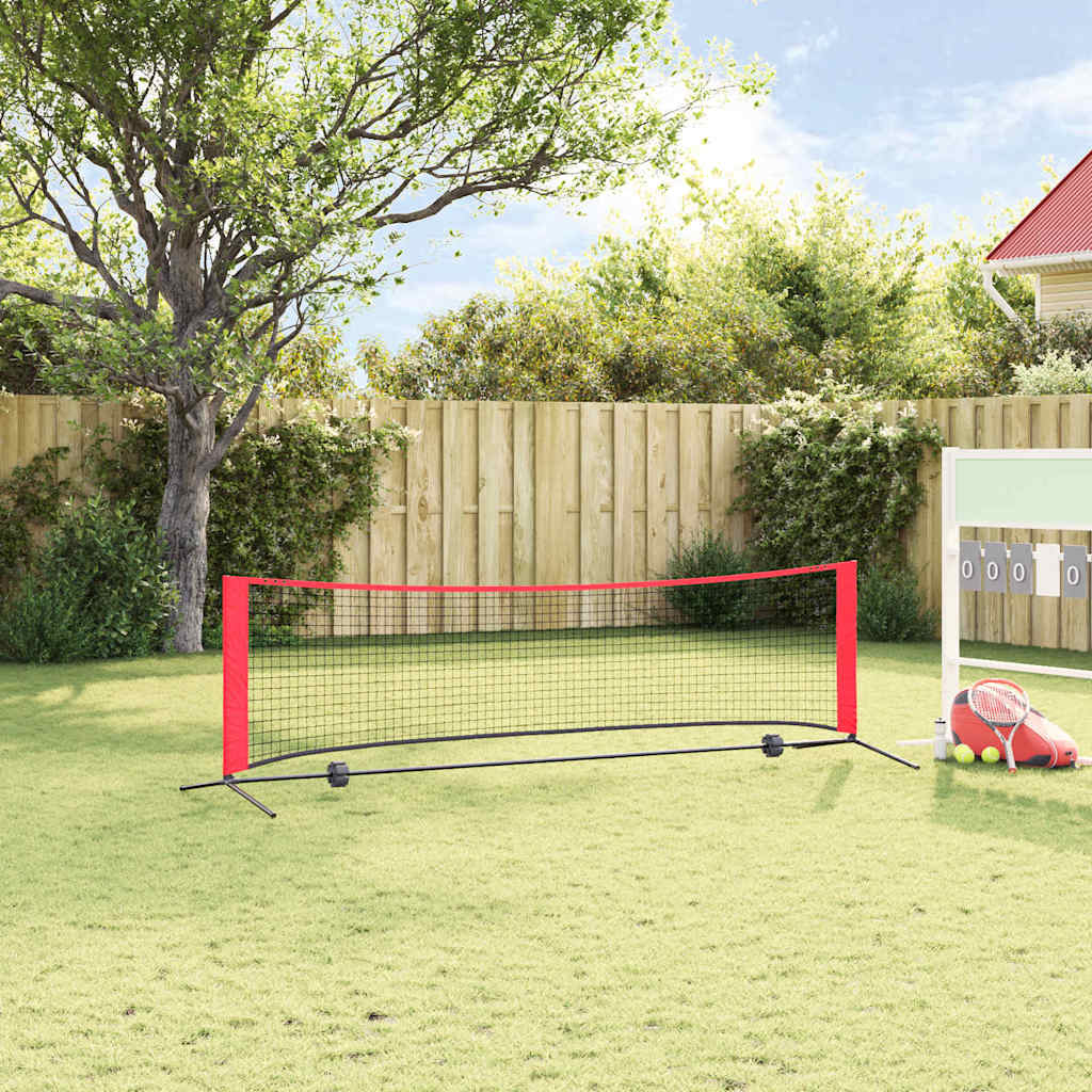 Rete da tennis Nero e Rosso 301 x 90,5 x 87 cm Poliestere