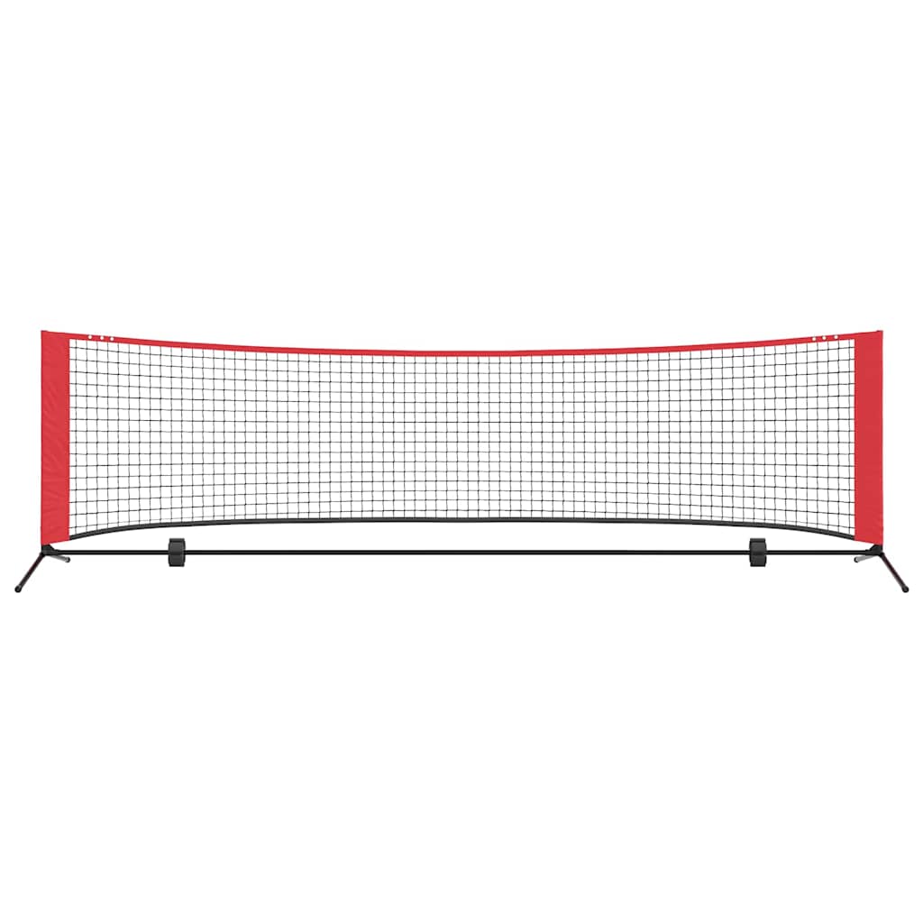 Rete da tennis Nero e Rosso 301 x 90,5 x 87 cm Poliestere