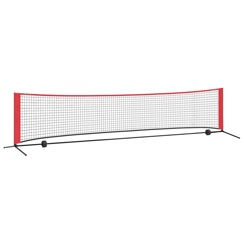 Rete da tennis Nero e Rosso 396 x 92 x 87 cm Poliestere
