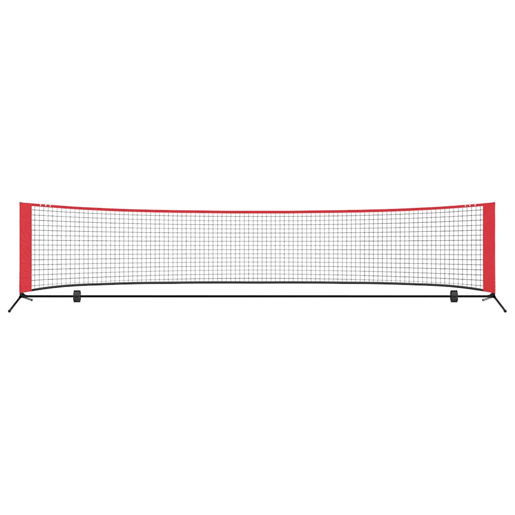 Rete da tennis Nero e Rosso 396 x 92 x 87 cm Poliestere