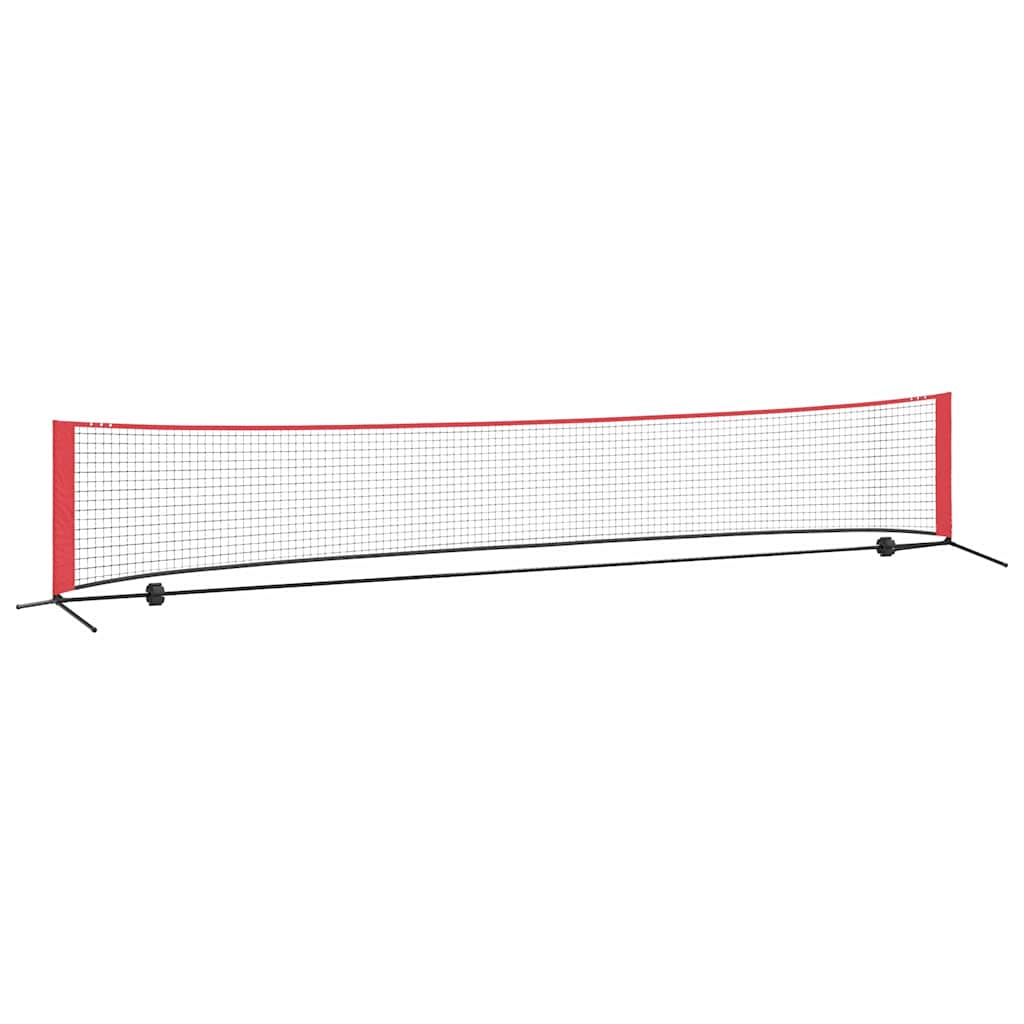 Rete da tennis Nero e Rosso 494,5 x 90 x 87 cm Poliestere