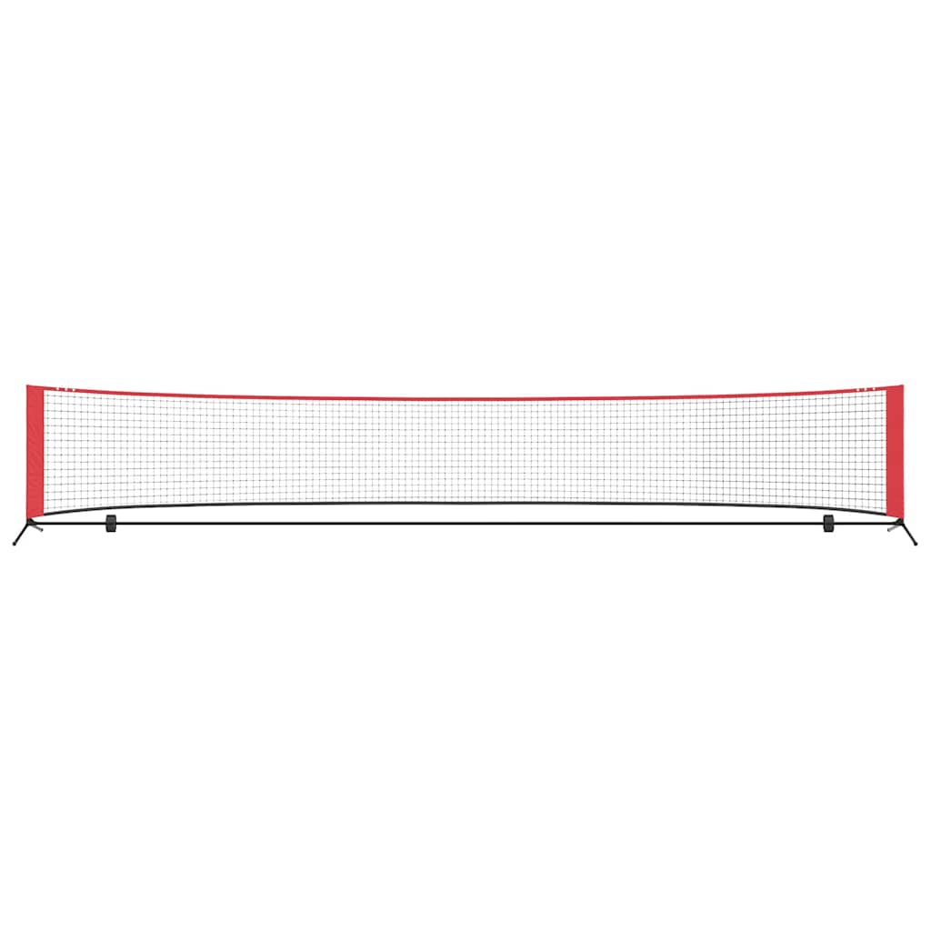 Rete da tennis Nero e Rosso 494,5 x 90 x 87 cm Poliestere