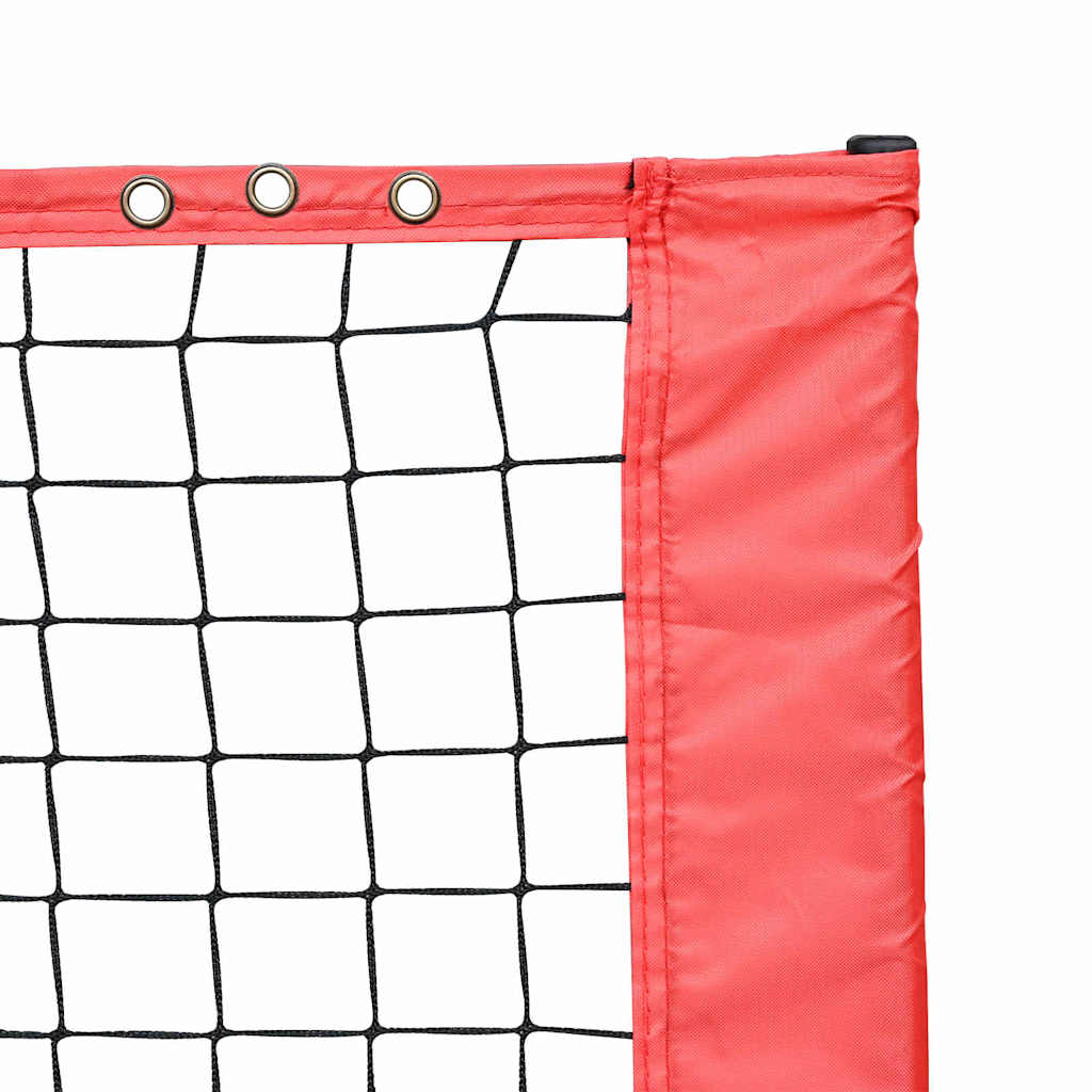 Rete da tennis Nero e Rosso 494,5 x 90 x 87 cm Poliestere