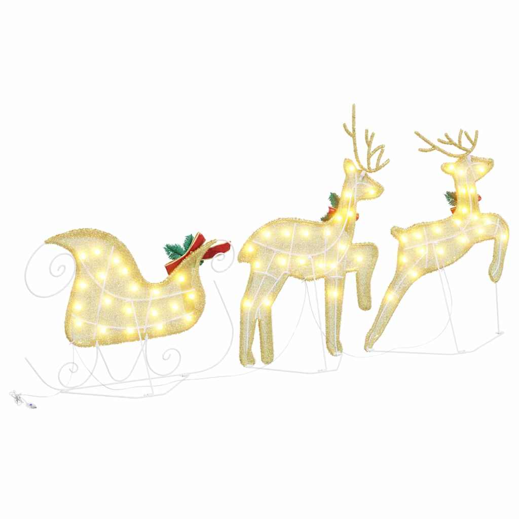 Renne LED 3 pz Bianco caldo 43 x 18 x 66 cm Tessuto