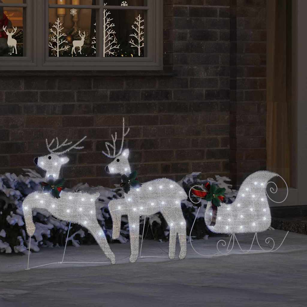 Renne LED 3 pz Bianco Freddo 43 x 18 x 66 cm Tessuto