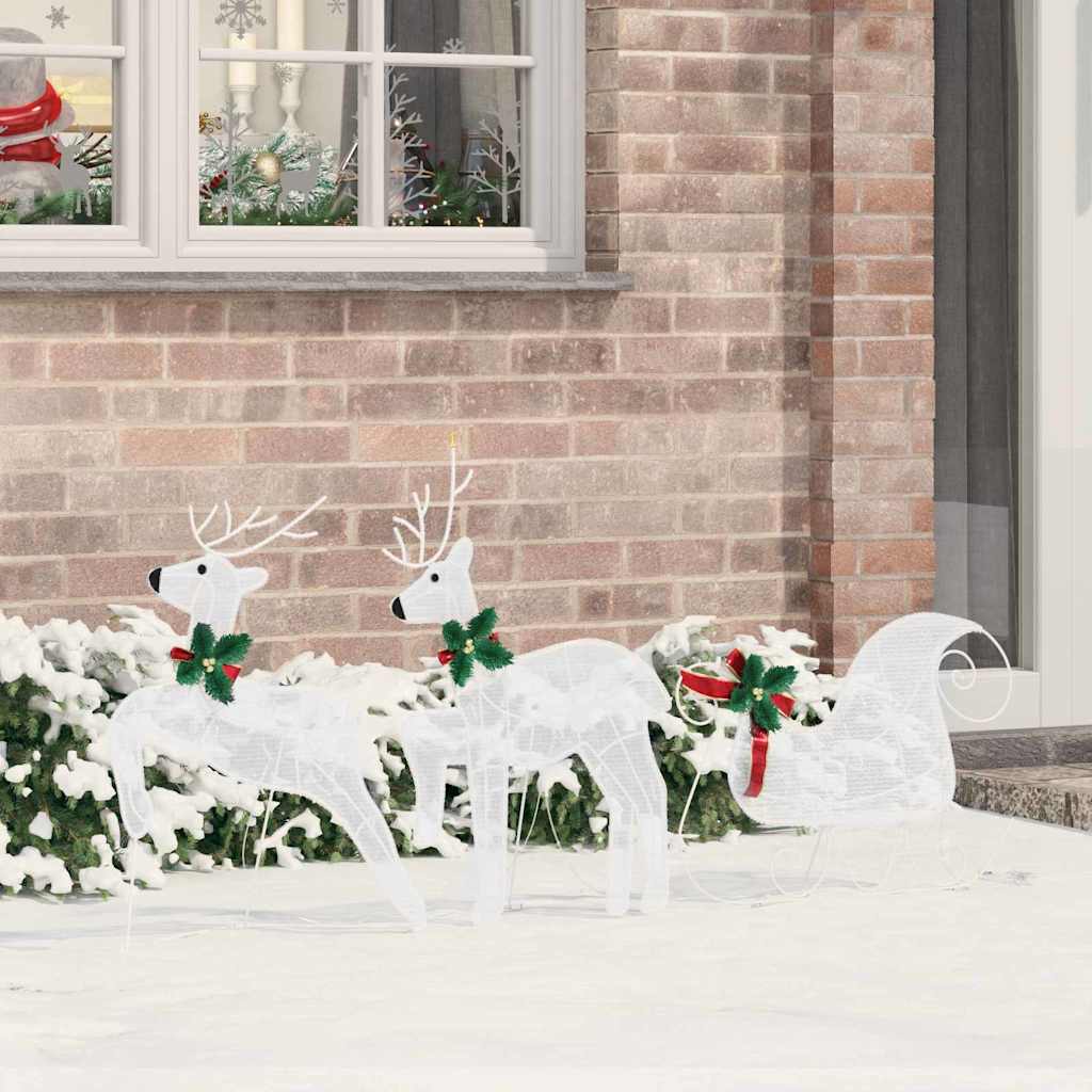 Renne LED 3 pz Bianco Freddo 43 x 18 x 66 cm Tessuto