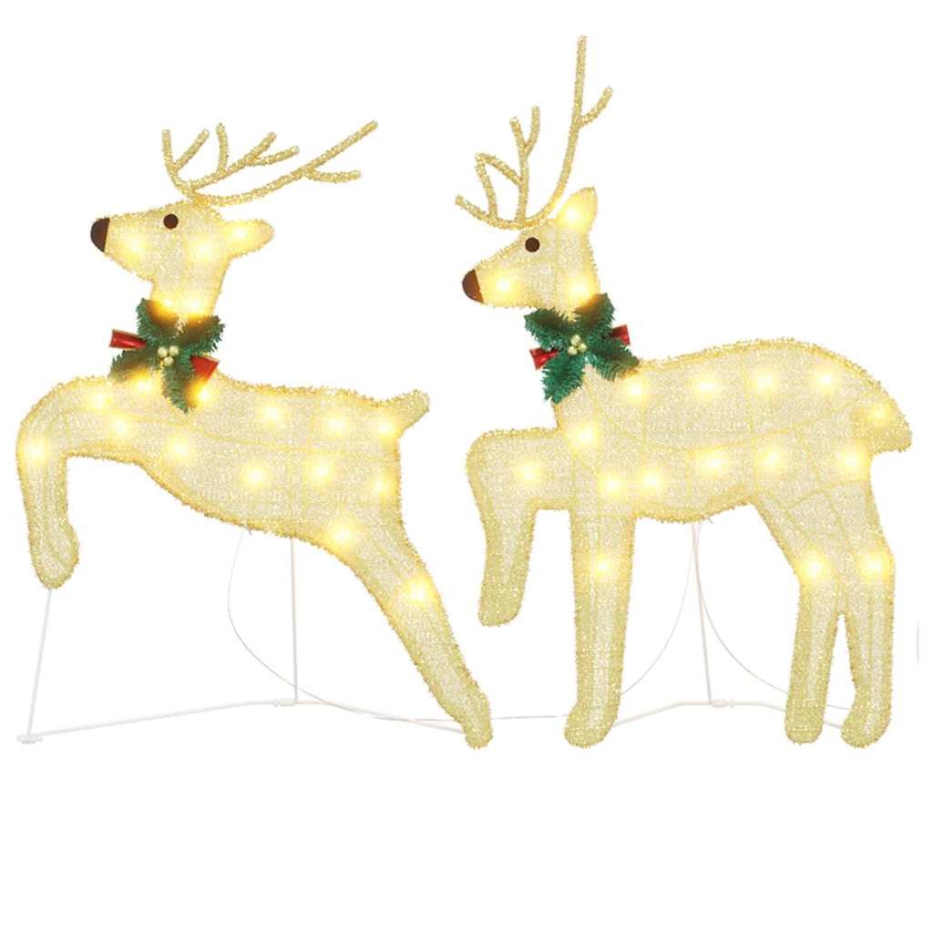 Renne LED 2 pz Bianco caldo 45 x 19 x 65 cm Tessuto