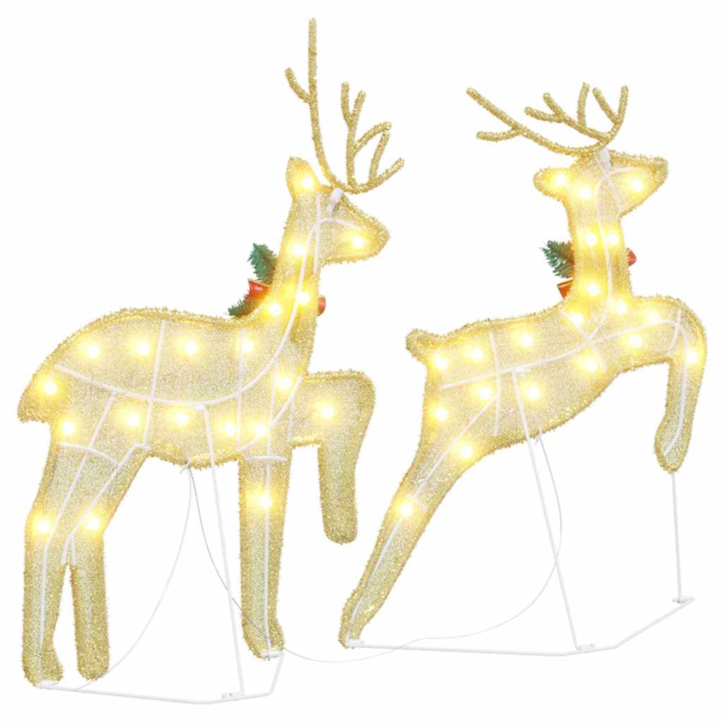 Renne LED 2 pz Bianco caldo 45 x 19 x 65 cm Tessuto
