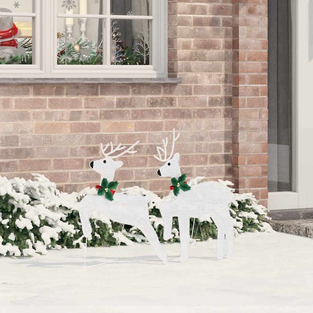 Renne LED 2 pz Bianco Freddo 45 x 19 x 65 cm Tessuto