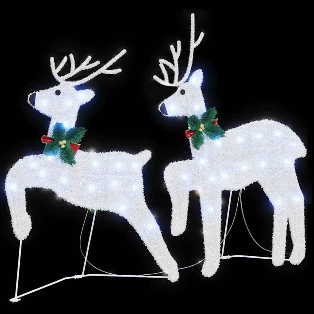 Renne LED 2 pz Bianco Freddo 45 x 19 x 65 cm Tessuto