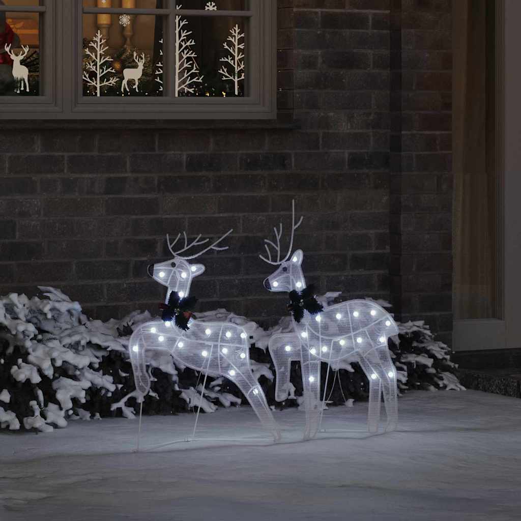 Renne LED 2 pz Bianco Freddo 45 x 19 x 65 cm Tessuto