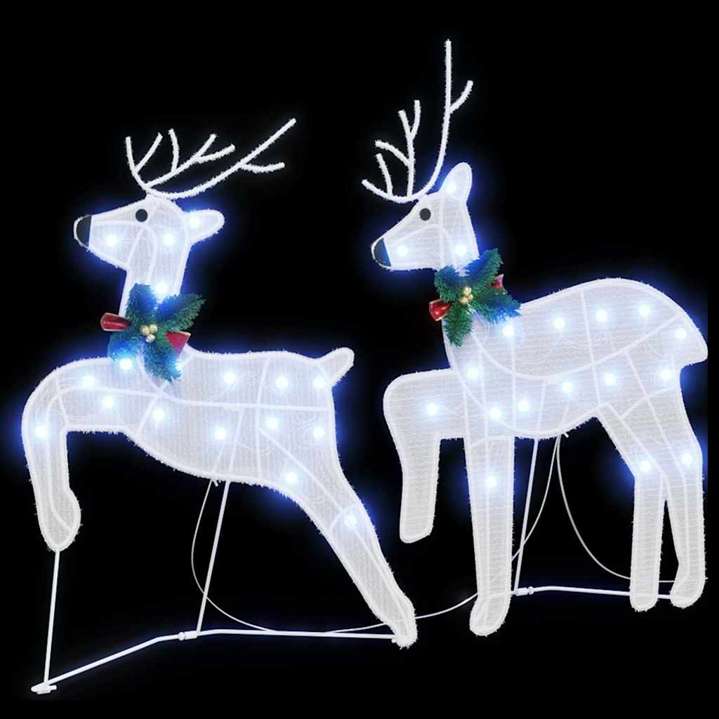 Renne LED 2 pz Bianco Freddo 45 x 19 x 65 cm Tessuto