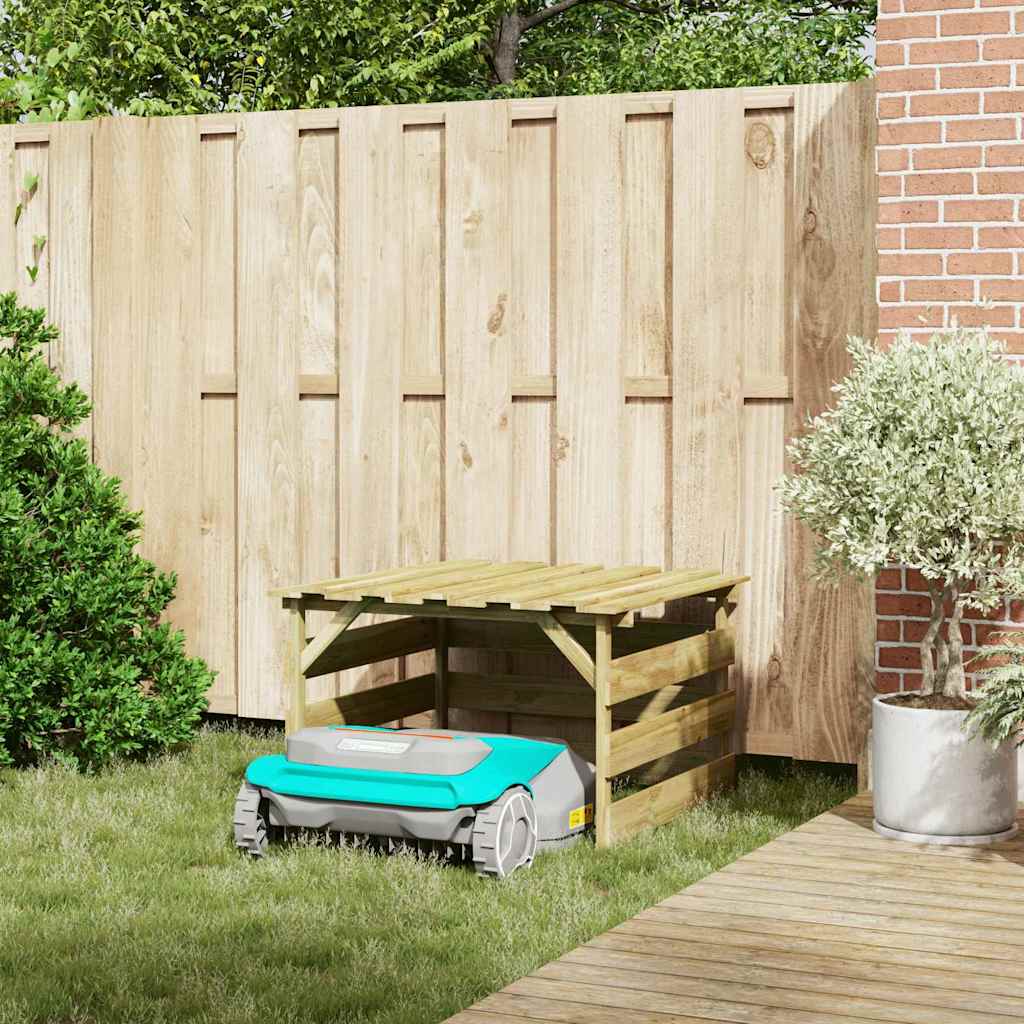 Garage per tosaerba Marrone 84 x 80 x 56 cm