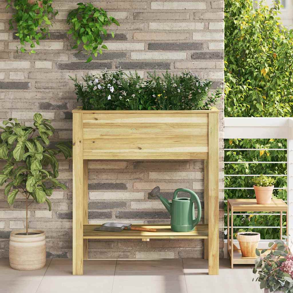 Vaso Alto Marrone 85,5 x 46,5 x 96 cm Legno di Pino Impregnato