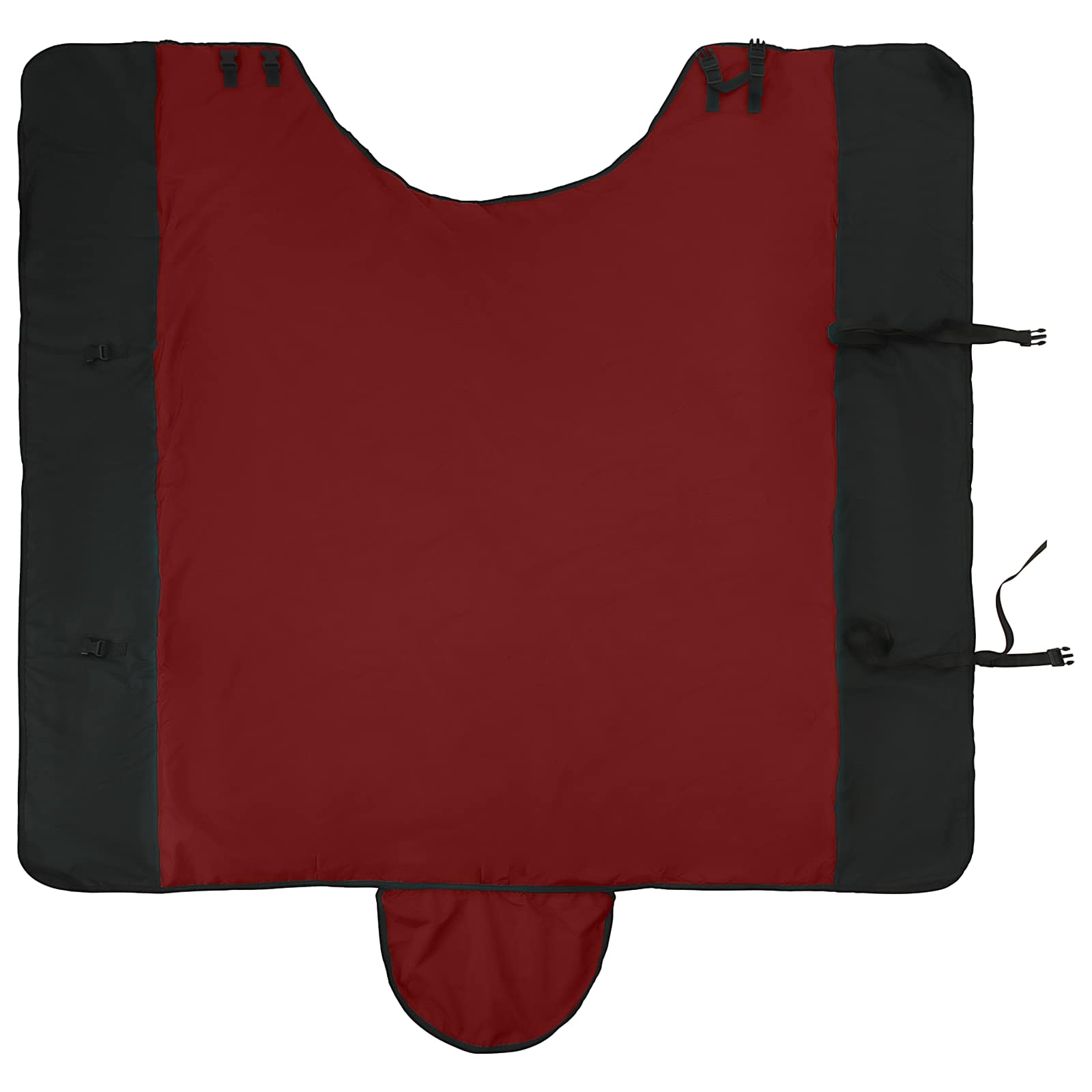Coperta per Cavalli Bordeaux e Nero 75 cm Poliestere