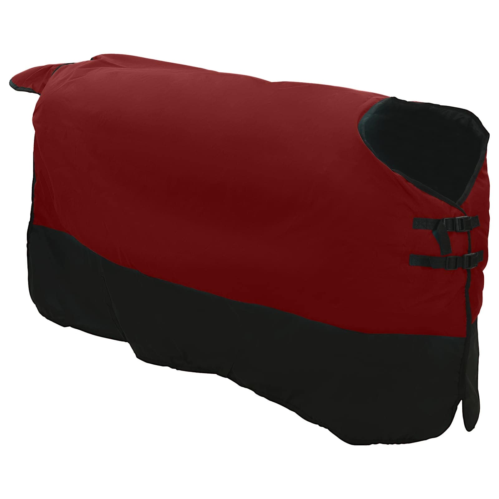 Coperta per Cavalli Bordeaux e Nero 95 cm Poliestere