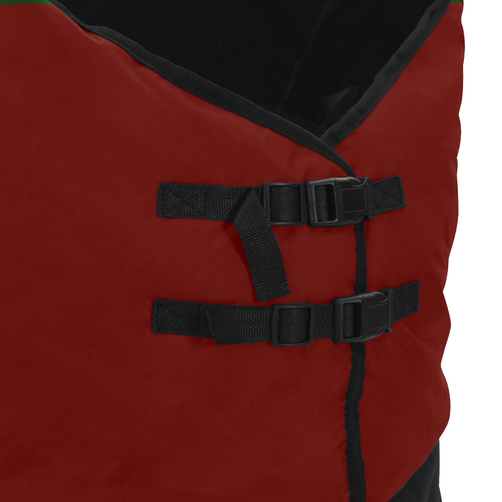 Coperta per Cavalli Bordeaux e Nero 115 cm Poliestere