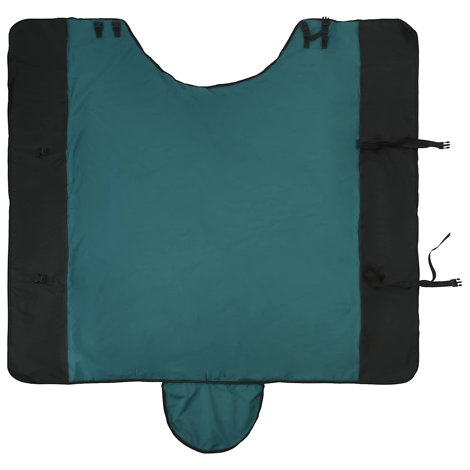 Coperta per Cavalli Verde Scuro e Nero 165 cm Poliestere