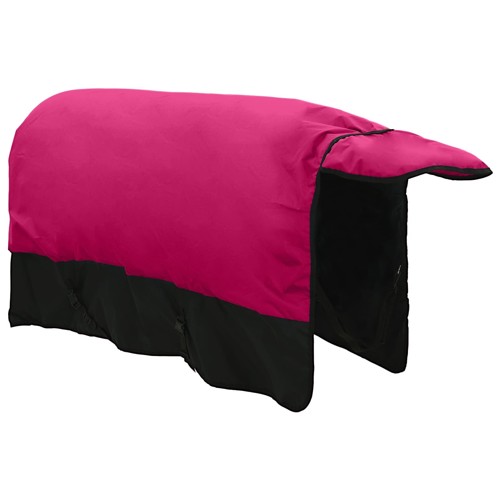 Coperta per Cavalli Rosa e Nero 155 cm Poliestere