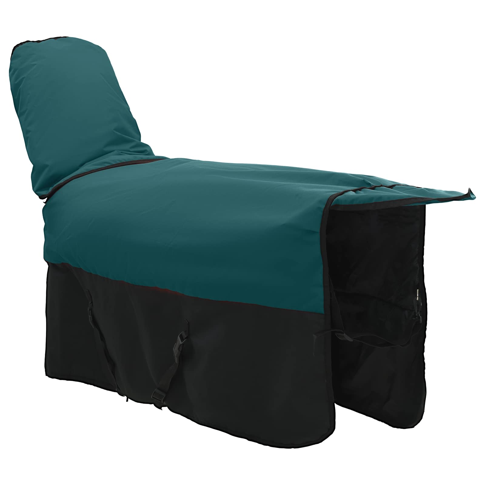 Coperta per Cavalli Verde Scuro e Nero 95 cm Poliestere