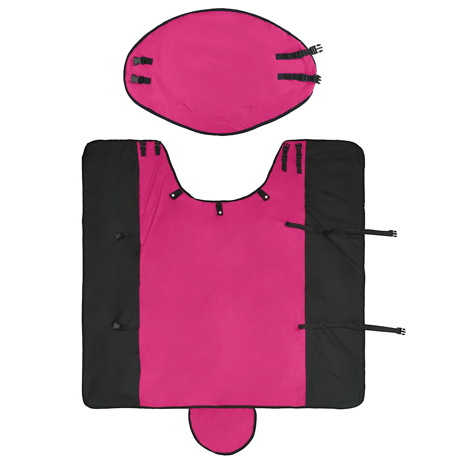 Coperta per Cavalli Rosa e Nero 105 cm Poliestere
