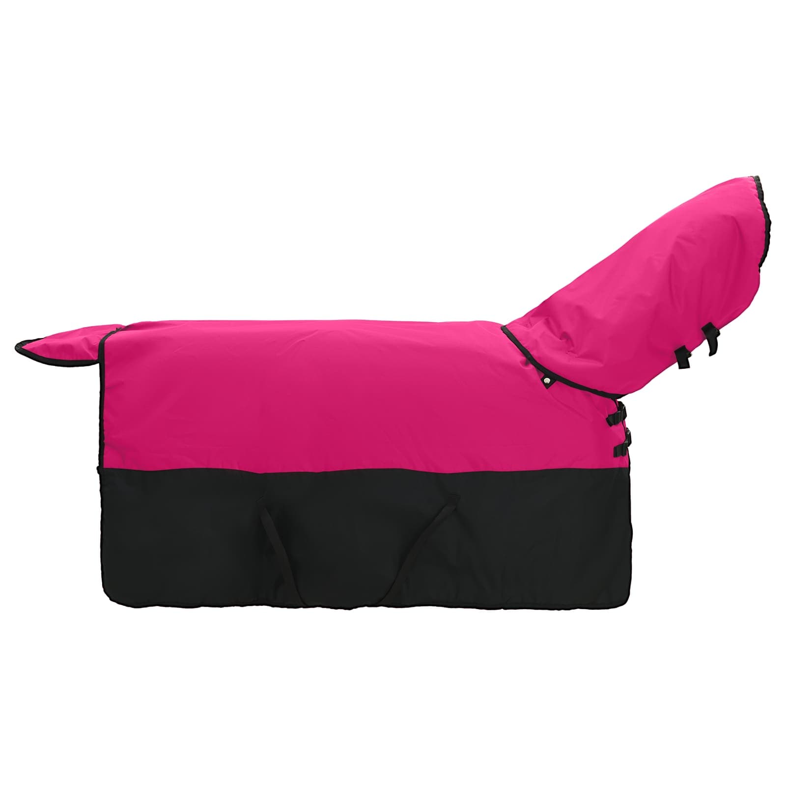 Coperta per Cavalli Rosa e Nero 125 cm Poliestere