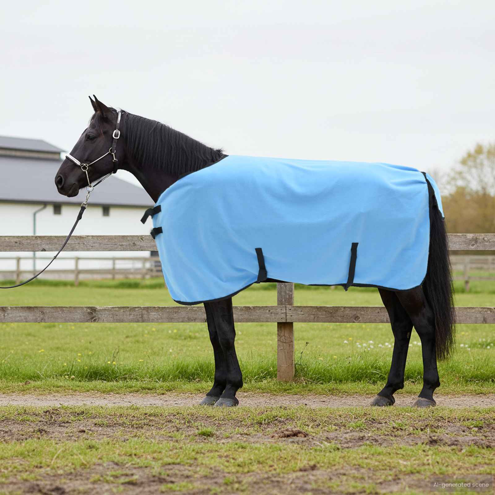 Coperta per Cavalli Aqua Completo 115 cm Fleece in poliestere